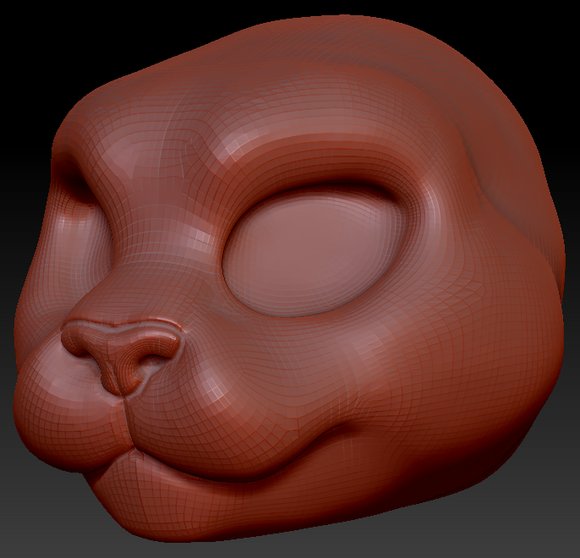 Feminine Persian Cat Head Base