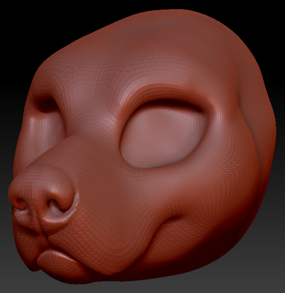 Feminine Golden Retriever Head Base