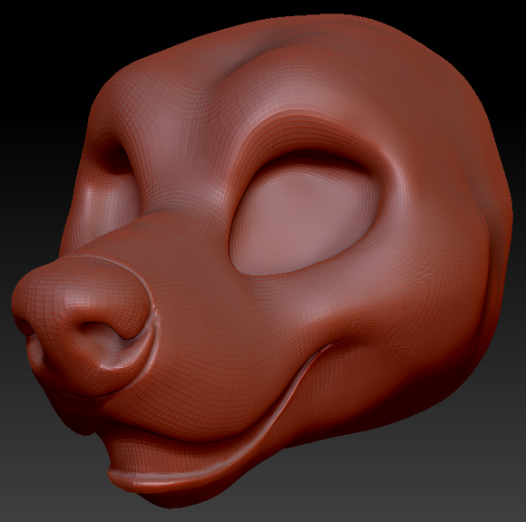 Feminine Toony Bear Static Jaw Head Base Variant 1