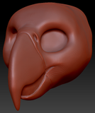 Gender Neutral Macaw Parrot Static Jaw Head Base