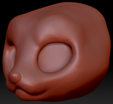 True Kemono Ferret Head Base