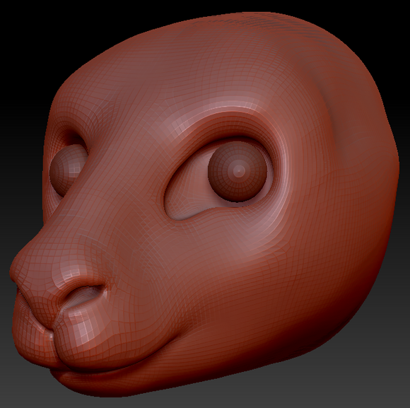 Realistic Kangaroo Head Base