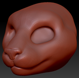 Gender Neutral Oriental Shorthair Cat Head Base