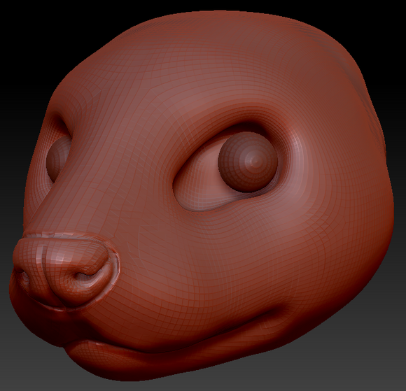 Realistic Ferret Head Base