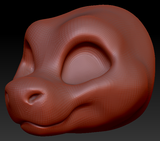 Gender Neutral Toony Round-nosed Dragon Head Base Variant 1