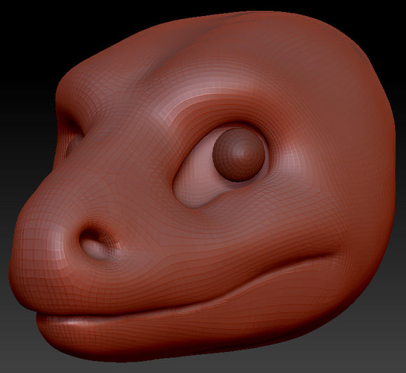 Realistic Leopard Gecko Head Base