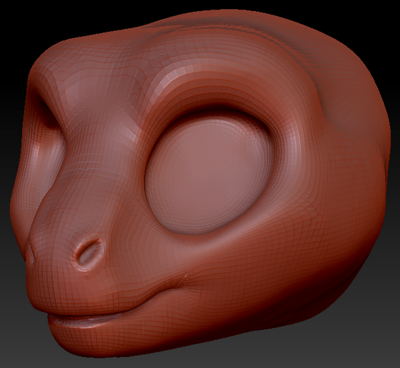 Western Kemono Raptor Head Base Variant 2