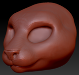 Feminine Oriental Shorthair Cat Head Base