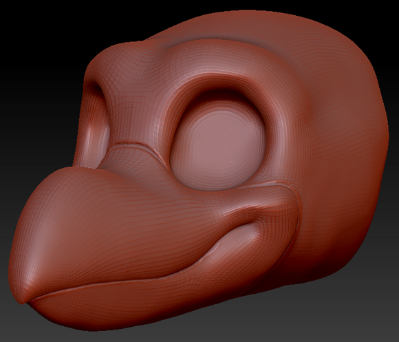Gender Neutral Toony Bird Head Base Variant 3