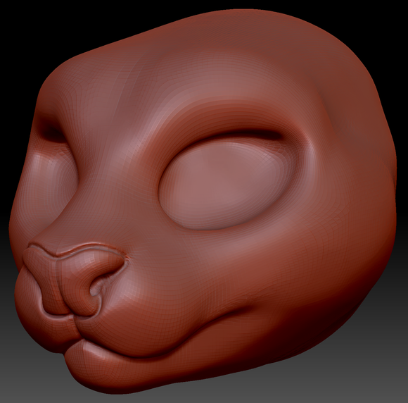 Feminine Ocelot Head Base