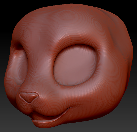 Western Kemono Feline Static Jaw Head Base Variant 2