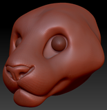 Realistic Tiger Head Base