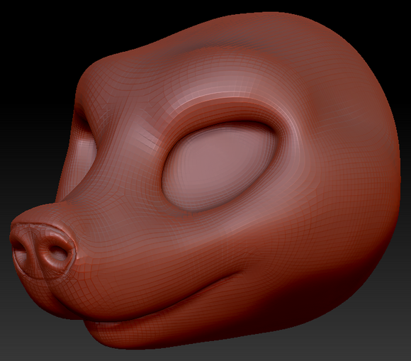 Feminine Long Eared Jerboa Head Base