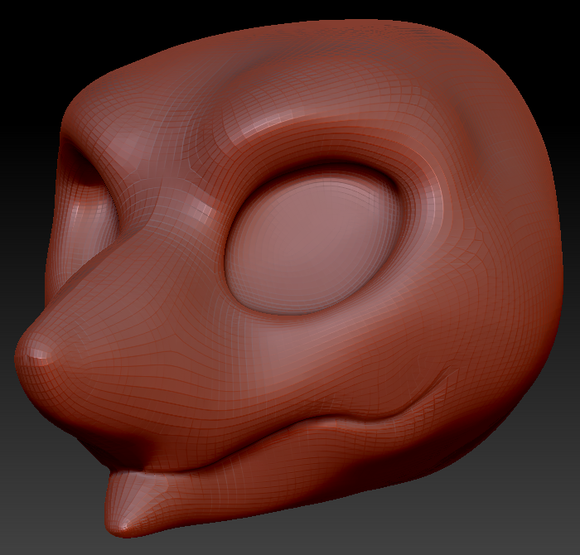 Western Kemono Sergal Head Base Variant 3