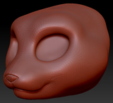 Western Kemono Somali Cat Head Base