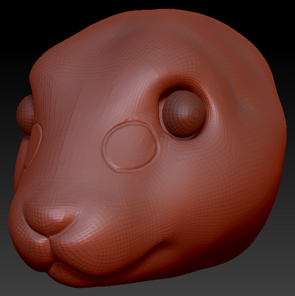 Realistic Bunny Head Base