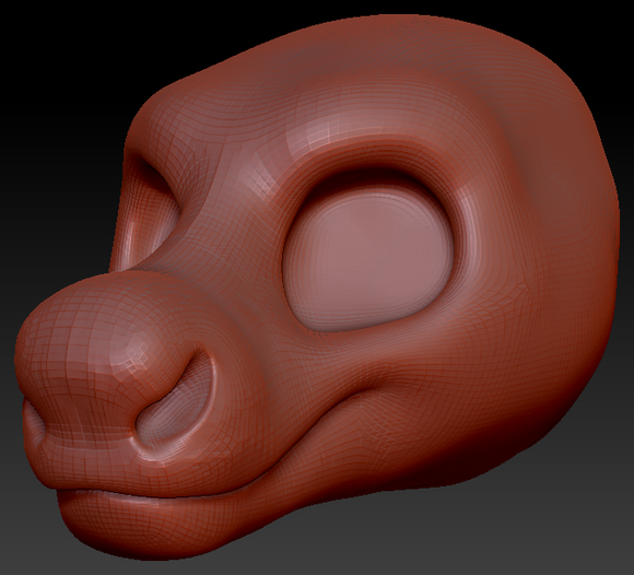 Gender Neutral Toony Caribou/Reindeer Head Base Variant 1