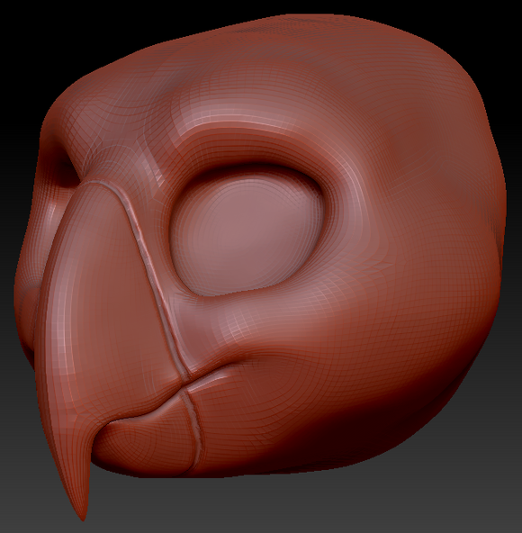 Western Kemono Macaw Parrot Head Base