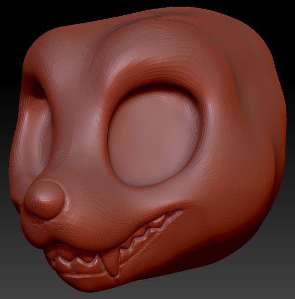 Western Kemono Canine Head Base Variant 4