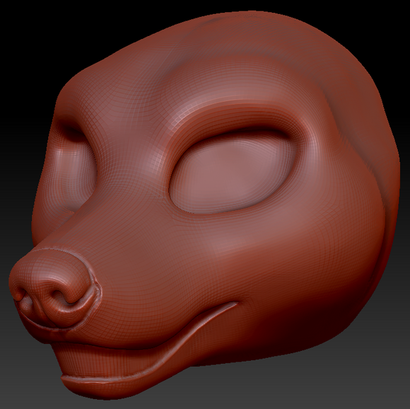 Feminine Fox Static Jaw Head Base