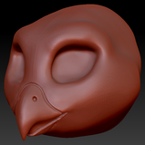 Feminine Barn Owl Static Jaw Head Base
