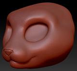 Western Kemono Oriental Shorthair Cat Head Base