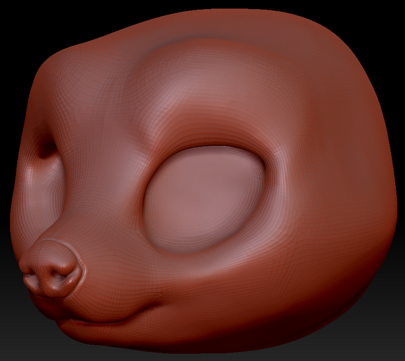 True Kemono European Badger Head Base