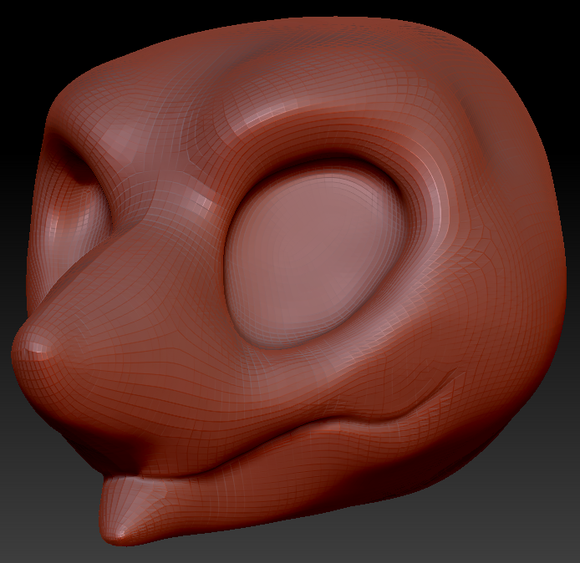Western Kemono Sergal Head Base Variant 7