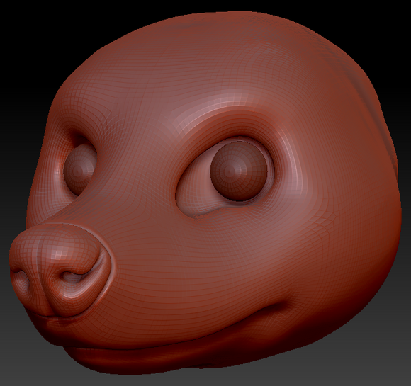 Realistic Raccoon Head Base