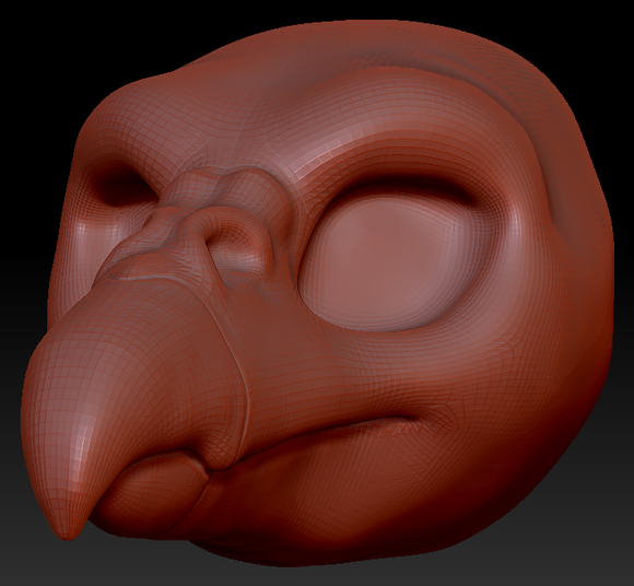 Feminine Turkey Vulture Head Base