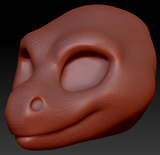 Feminine Leopard Gecko Head Base