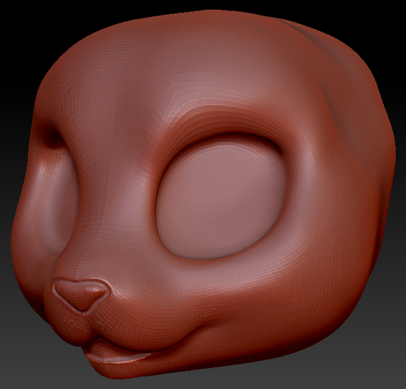Western Kemono Feline Static Jaw Head Base Variant 3