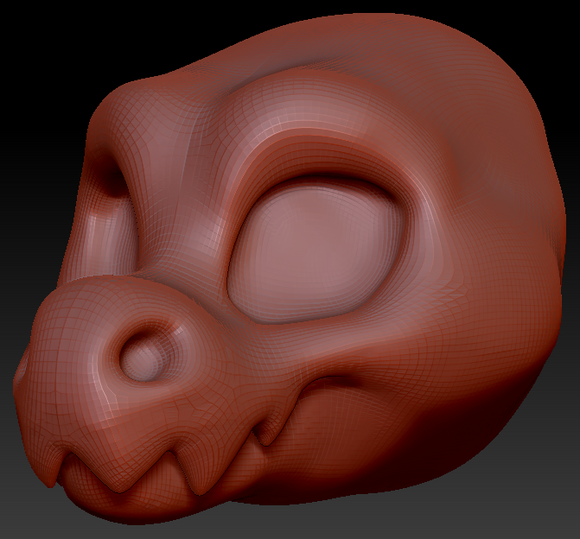 Feminine Toony Wickerbeast Head Base Variant 2