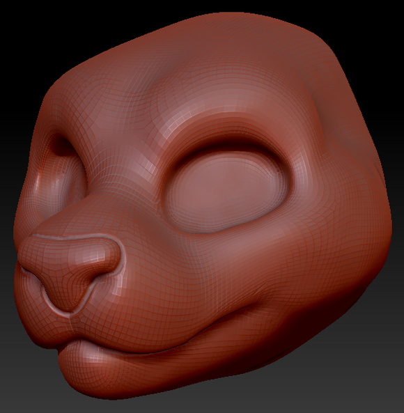 Gender Neutral Big Cat Head Base Variant 1