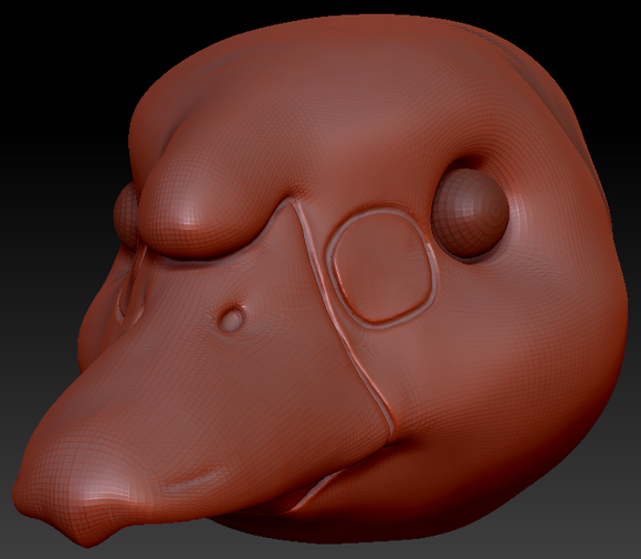 Realistic Swan Head Base