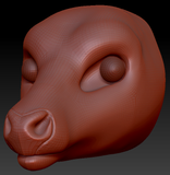 Realistic Deer Head Base