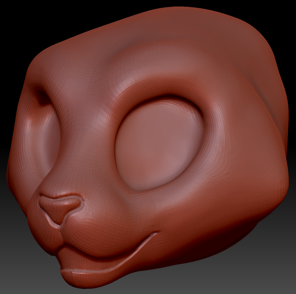 Western Kemono Tiger Static Jaw Head Base