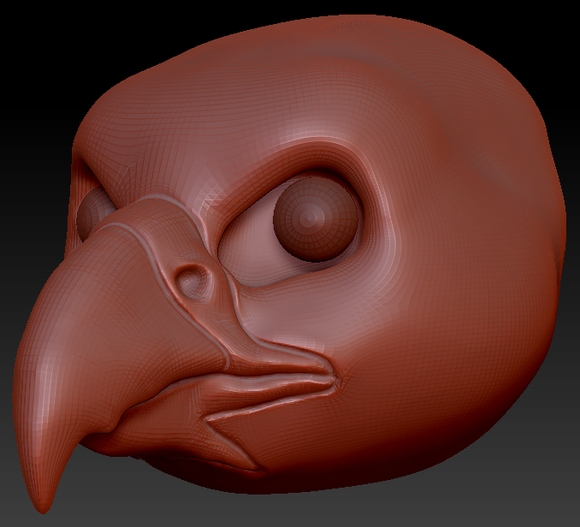 Realistic Falcon Head Base