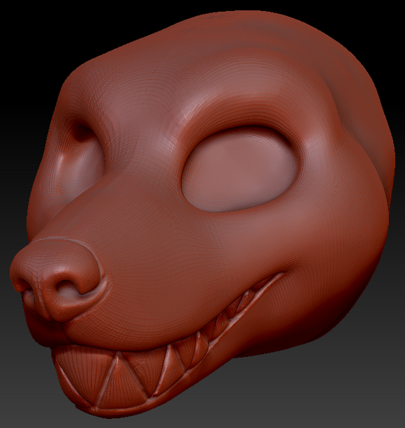 Gender Neutral Wolf Head Base Variant 1
