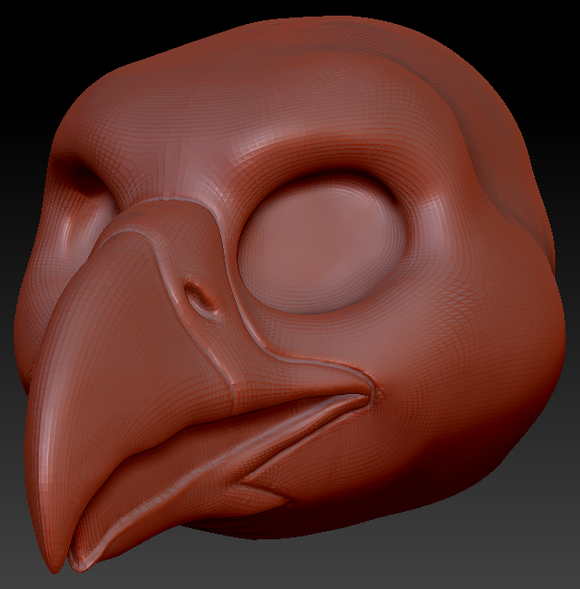Gender Neutral Gryphon/Eagle Static Jaw Head Base