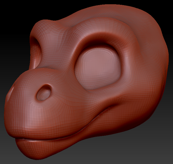 Gender Neutral Toony T-Rex Head Base Variant 1