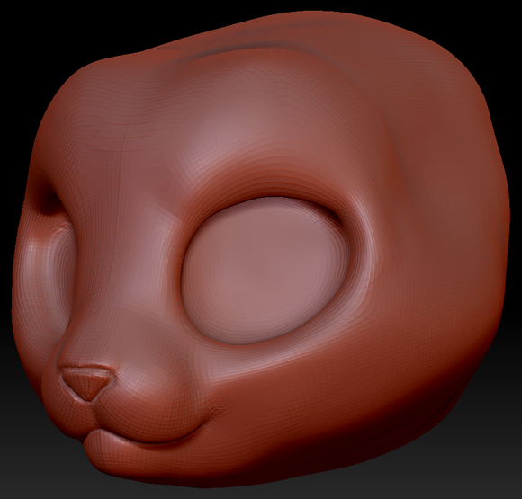 True Kemono Oriental Shorthair Cat Head Base