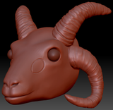 Realistic Goat/Sheep Head Base Complex Variant 1