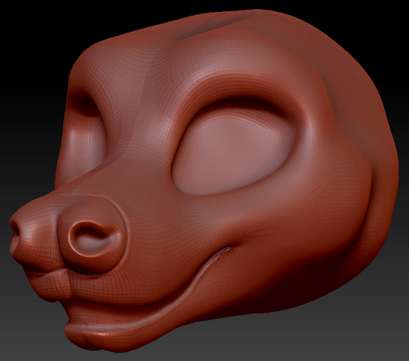 Feminine Toony Fruit Bat Static Jaw Head Base Variant 1