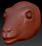 Realistic Goat/Sheep Static Jaw Head Base