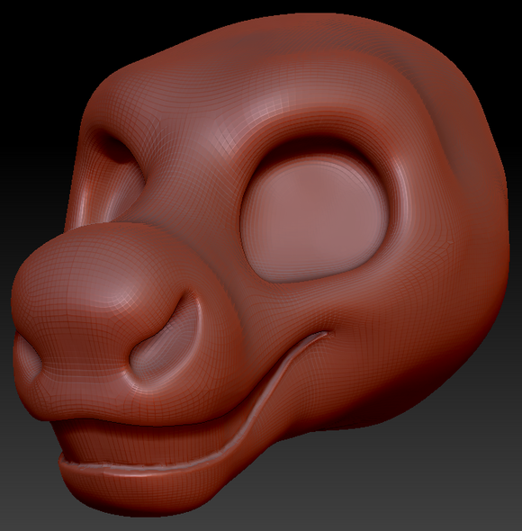 Gender Neutral Toony Caribou/Reindeer Static Jaw Head Base Variant 1