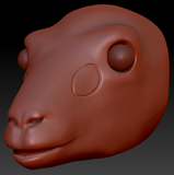 Realistic Goat/Sheep Static Jaw Head Base Variant 1