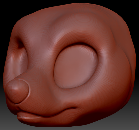 Western Kemono Fox Static Jaw Head Base Variant 1