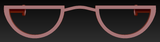 Halfmoon Glasses W/ Arms