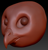 Realistic Barn Owl Head Base